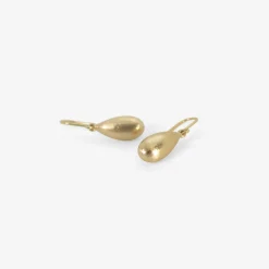 14k hewn teardrop earrings