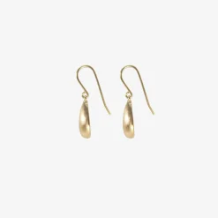 14k hewn teardrop earrings