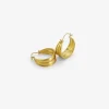 22k hinged laurel hoop earrings