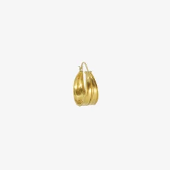22k hinged laurel hoop earrings