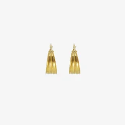 22k hinged laurel hoop earrings