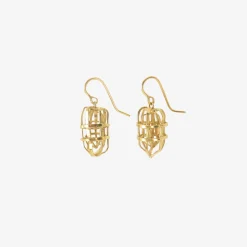 18k japanese lantern earrings