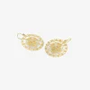 18k lacy earrings with diamonds