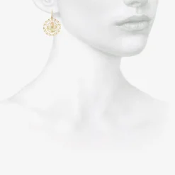 18k lacy earrings with diamonds