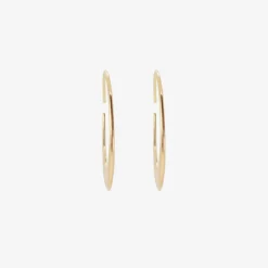 14k large crescent endless hoops