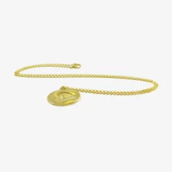 18k large eye love token necklace