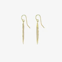 18k large flat flowery earrings
