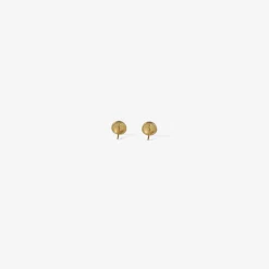 14k large hewn circle studs