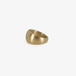 14k large hewn wide band