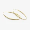 14k large oval hoops