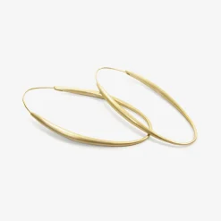 14k large oval hoops