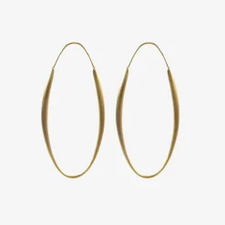 14k large oval hoops