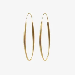 14k large oval hoops