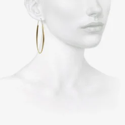 14k large oval hoops
