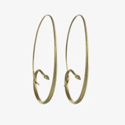 18k large snake hoops