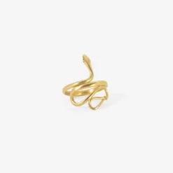 18k large snake ring