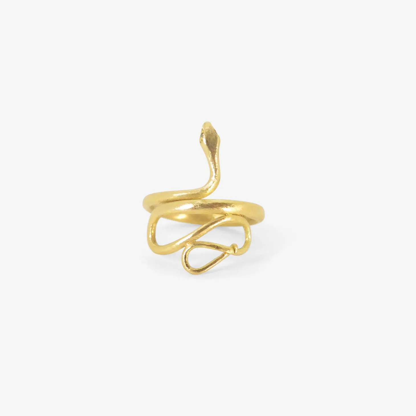 18k large snake ring