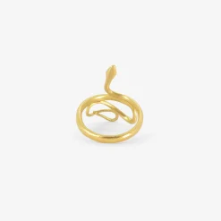 18k large snake ring