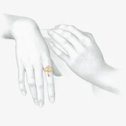 18k large snake ring