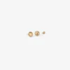 14k large snowy ledge studs with rose-cut diamonds, .18ct