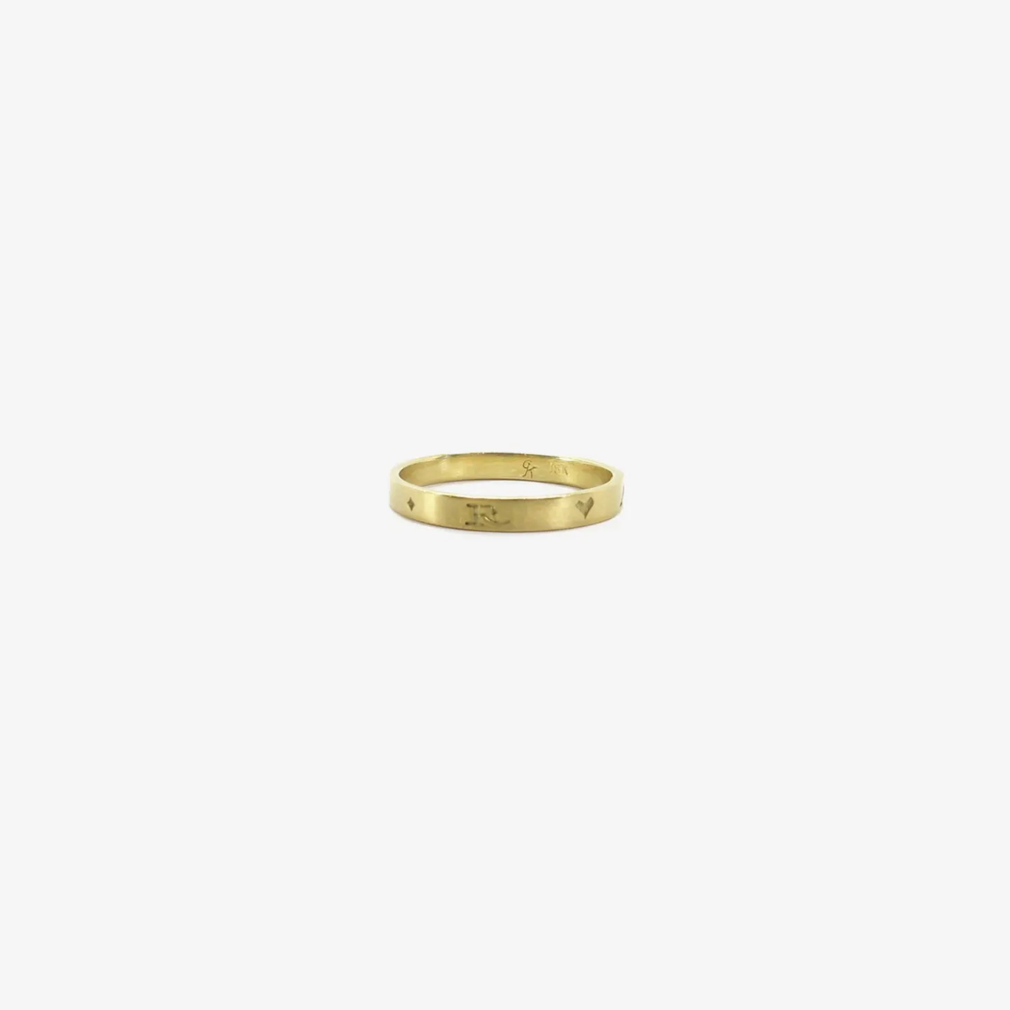 18k latin inscription band – “amor” – love