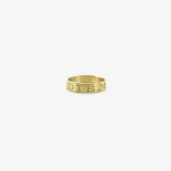 18k latin inscription band – ‘carpe diem’ – seize the day