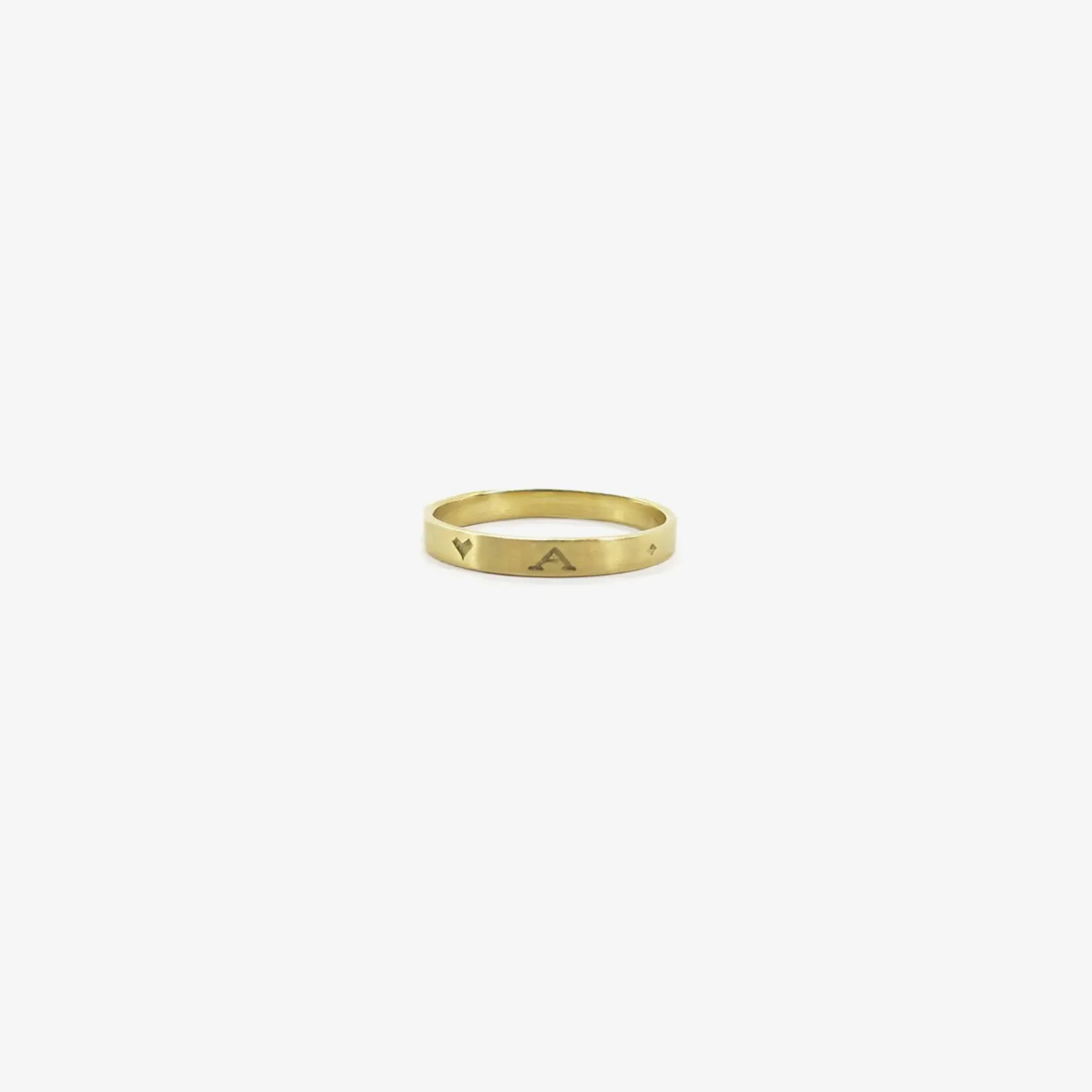 18k latin inscription band – “amor” – love