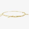 18k long pine needle necklace