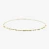 18k long random dots necklace