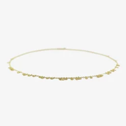 18k long random dots necklace