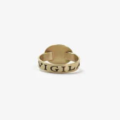10k love token ring small eye – ‘invigilare’ – to watch over, size 6