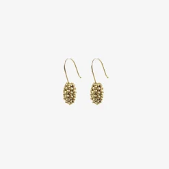 14k medium raspberry earrings