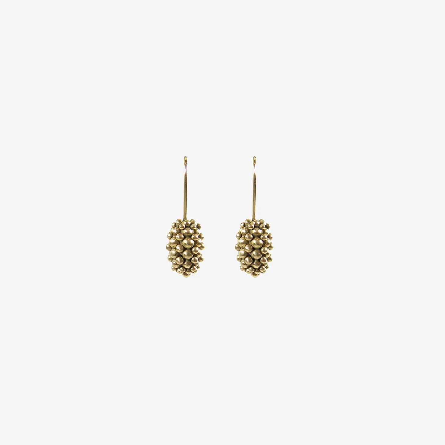 14k medium raspberry earrings