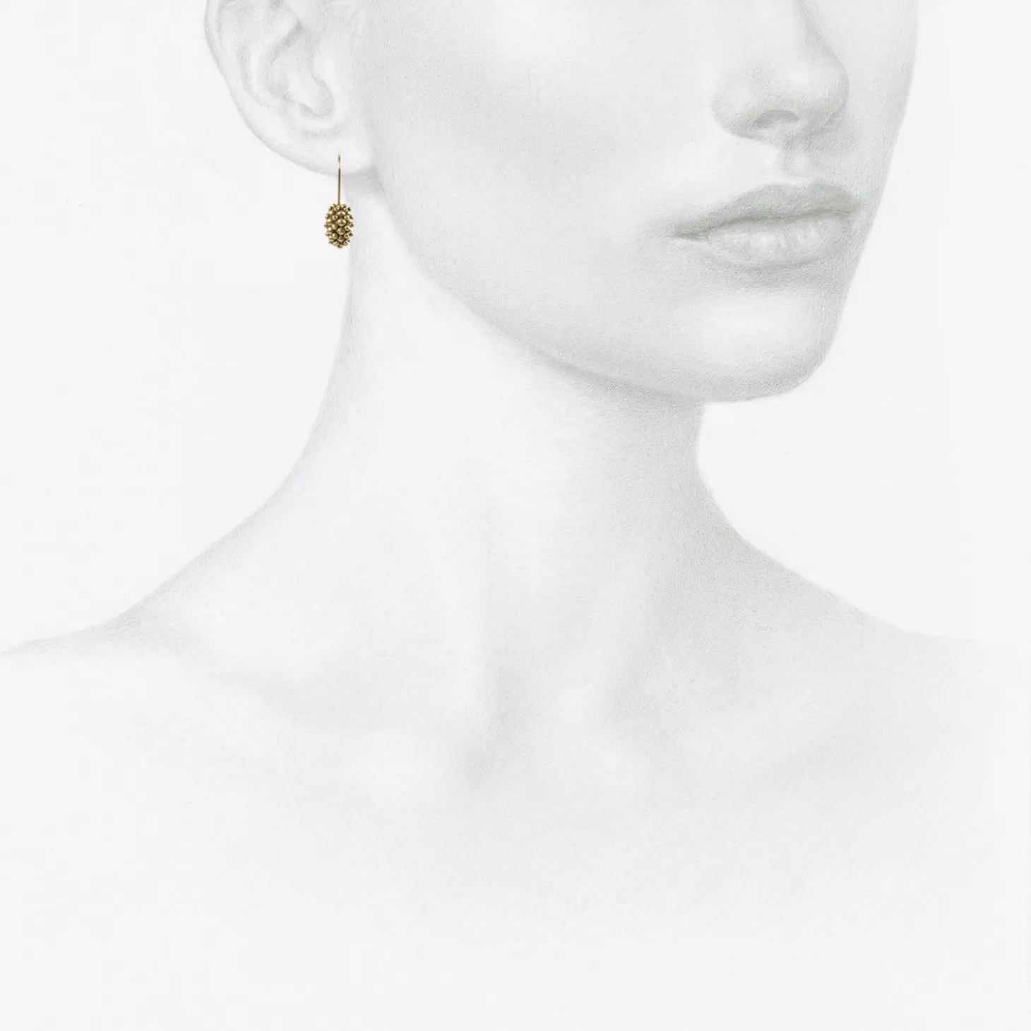14k medium raspberry earrings