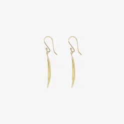 18k medium/large rectangular scallop earrings