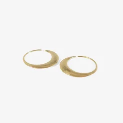 14k mini crescent hoops