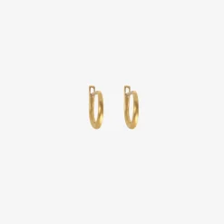 22k 10mm hinged hoop & hook earrings