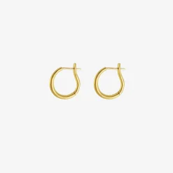 22k 16mm hinged hoop & hook earrings