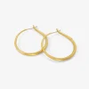 22k 40mm hinged hoop and hook earrings
