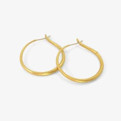 22k 40mm hinged hoop and hook earrings