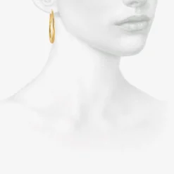 22k 40mm hinged hoop and hook earrings