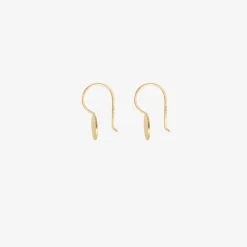 18k 8mm moon drop earrings