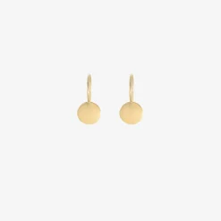 18k 8mm moon drop earrings