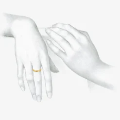 18k 3mm signature band