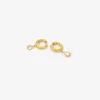 18k 8mm signature hoops with pear-shaped diamond drops, .53ct