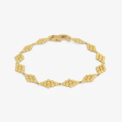 22k nona bracelet with fibula clasp