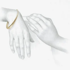14k oval bangle