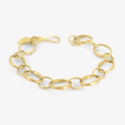 18k oval link chain bracelet