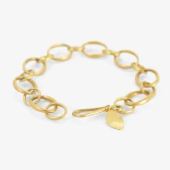 18k oval link chain bracelet