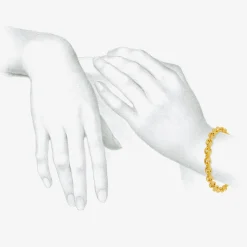 18k oversized signature chain bracelet